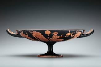 Kylix with Woman Pouring Libation and Courtship Scenes