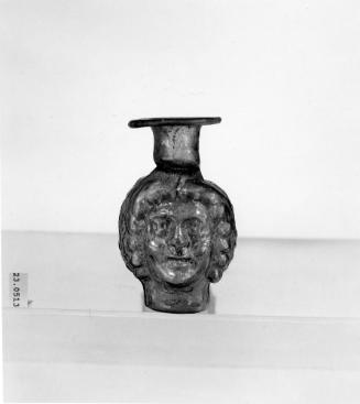 Double Head-shaped Flask (Sprinkler): Two Similar Smiling Faces