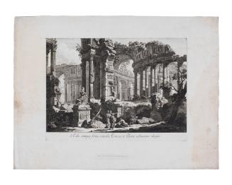 Aedis antiquae forma rotunda, Porticus, et Plateae adiacentes reliquiae
