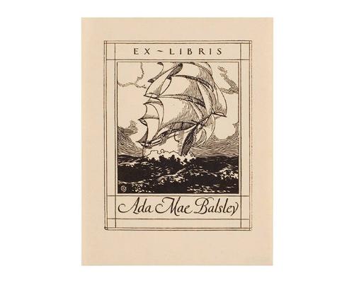 Bookplate- Ex Libris- Ada Mae Balsley