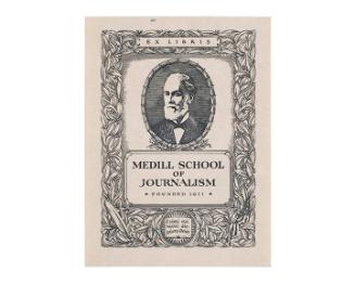 Bookplate- Ex Libris- Medill School of Journalism