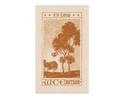 Bookplate-Ex Libris- W.C.Emerson