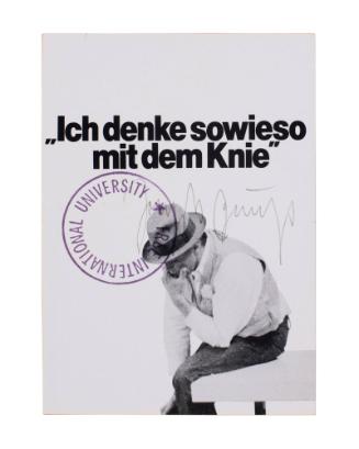 Postkarte: "Ich denke sowieso mit dem Knie"