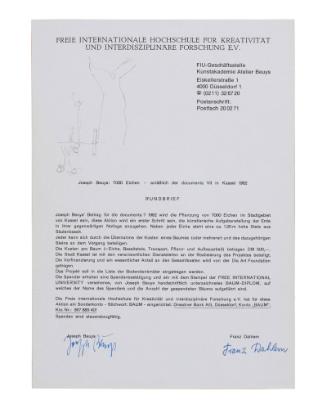 Freie Internationale Hochschule für Kreativität und Interdisziplinäre Forschung E.V.: Joseph Beuys, 7000 Eichen