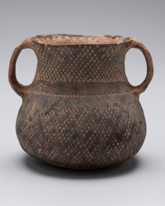 Earthenware vessel with lug handles