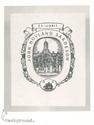 Bookplate- Ex Libris- John Hovland Sardeson