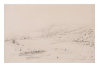 Study for the etching État de la Petite Colonie française d’Akoroa
