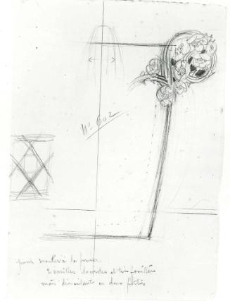 Design for the handle of a vase