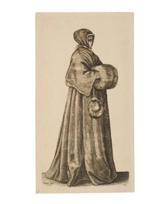 Woman with Pearl Bracelets, plate 11 from: Ornatus Muliebris Anglicanus (The Severall Habits of English Women...)