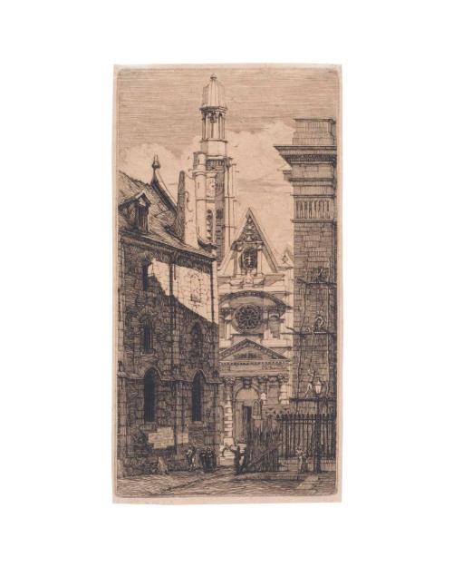 St. Etienne-du-Mont, Paris, from Etchings of Paris