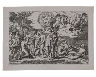 The Judgement of Paris (after a print by Raimondi based on a composition by Raphael)