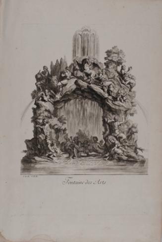 Fontaine des Arts. from: Recueil de divers Desseins de Founraines et de Frises Maritimes  (1 of 20 folio sheets)