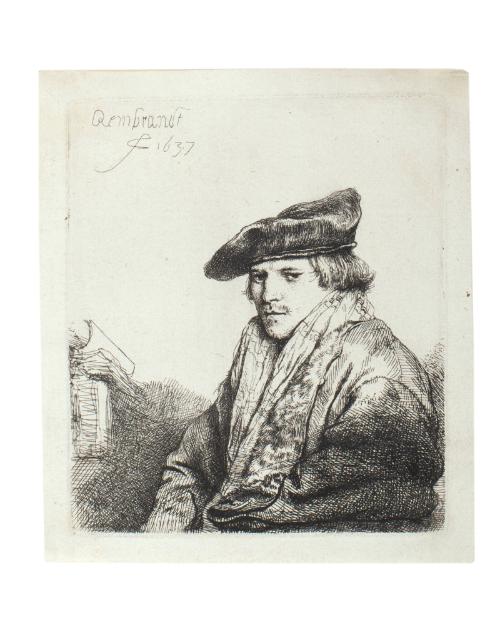 Young Man in a Velvet Cap with Books Beside Him (H.151 II, B. 268 II)