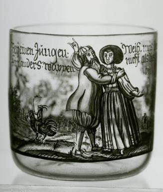 Beaker: Dancing Couple and Landscape View