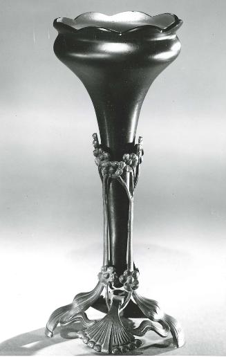 Vase with Bronze Floriform Holder