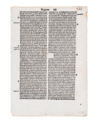 Printed leaf from Biblia Latina