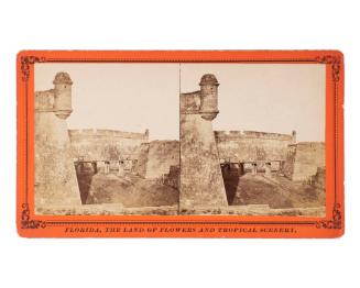 FLORIDA, THE LAND OF FLOWERS AND TROPICAL SCENERY | OLD FORT SAN MARCO.| Built by the Spaniards in 1565, the Indians being compelled to do the labor of the building...