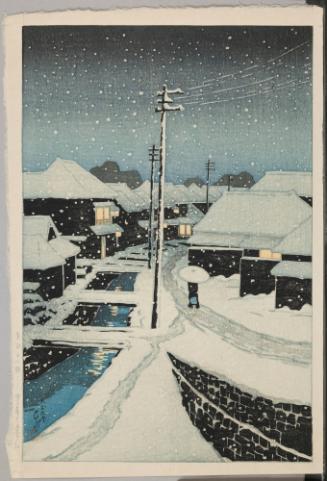 Evening Snow at Terajima Village, from the series Twelve Subjects of Tokyo