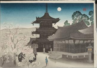 Spring Night at Kiyomizu, from “New Selection of Noted Places in Kyoto” 
