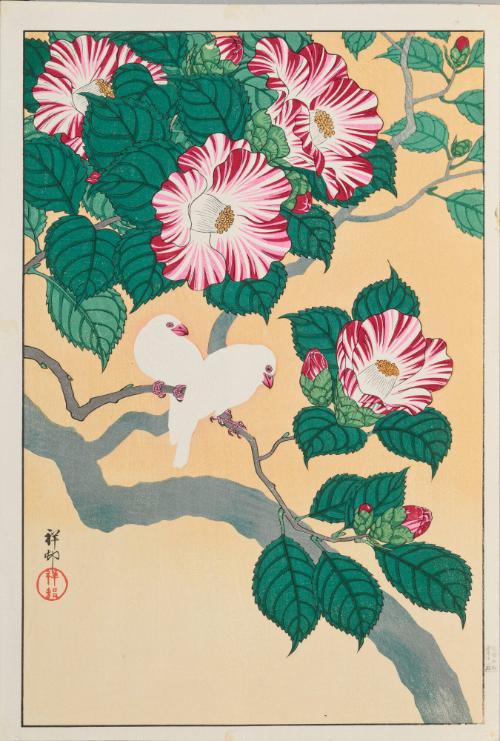 Camellia and Rice Birds