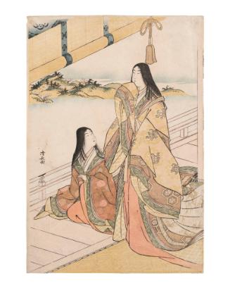 The Poetess Kunaikyo and Attendant