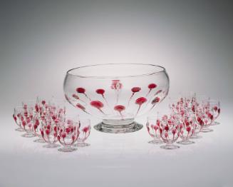 Punch bowl and 24 cups