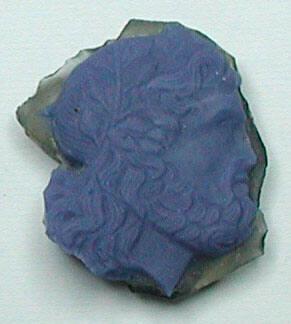 Plaque fragment with bearded cameo bust
