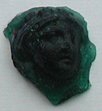 Fragment of cast glass