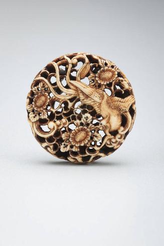 Netsuke: Phoenix and flowers ryusa