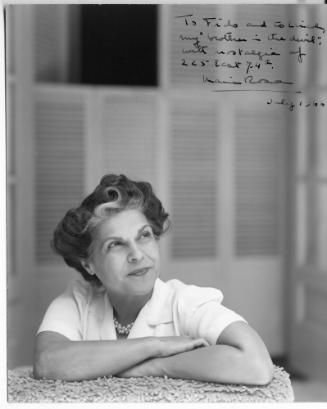 Untitled (Maria Rose Oliver), from a collection of 33 photographs of members of Lincoln Kirstein's circle