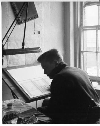 Untitled (Jensen Yow in his Greenwich Village apartment), from a collection of 33 photographs of members of Lincoln Kirstein's circle