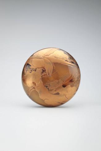 Netsuke: Pine tree and birds