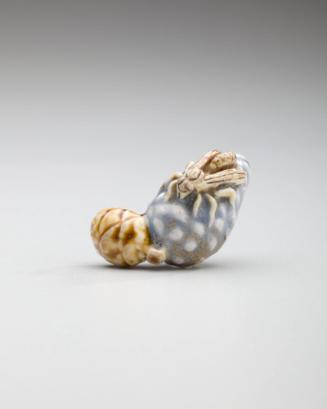 Netsuke: Bee on a pinecone