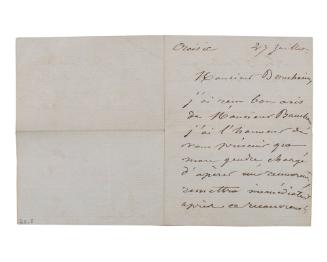 Letter from Charles Jaque to M. Bernheim