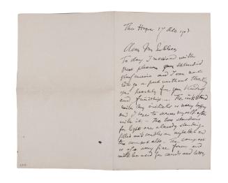 Letter from Josef Israels to Edward Drummond Libbey