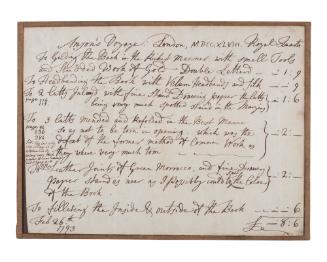 A Bill made out by Roger Payne for the binding of a book