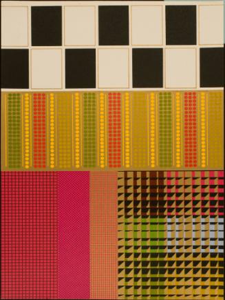 Untitled (Two rows of black and white rectangles at top)