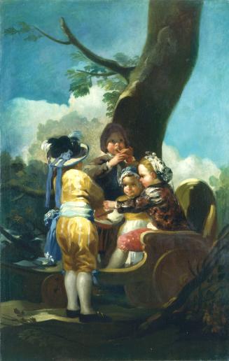 Children with a Cart