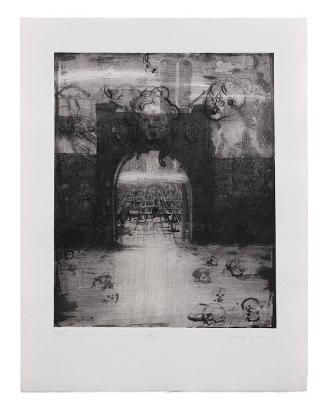 Canto IX ii: The Gate of the City of Dis (from the book Michael Mazur, Etchings: L'Inferno, Dante)