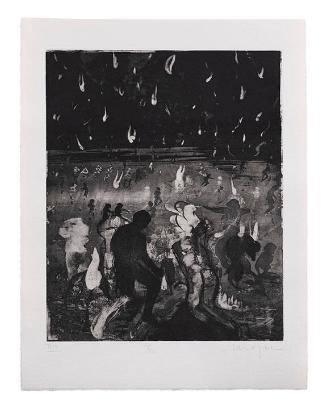 Canto XIV: The Blasphemers (from the book Michael Mazur, Etchings: L'Inferno, Dante)