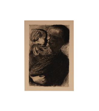 Mutter mit Kind auf dem Arm