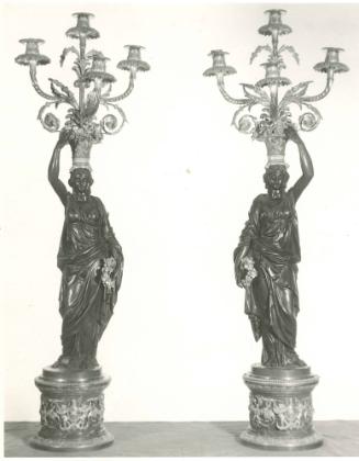 Pair of Candelabra with Female Figures