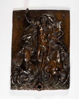 Wall Fountain:  Neptune with Seahorses