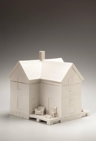 Sculptural Container in the Shape of a Farmhouse