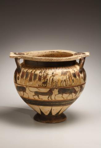 Column Krater (Mixing Vessel) with Boar Hunt and Wedding Procession