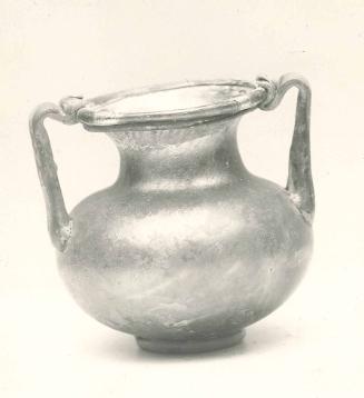 Bulbous Jar with Two Handles, on Base Ring