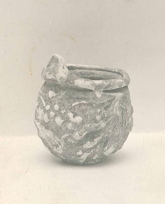 Miniature Spherical Jar with Basket Handle