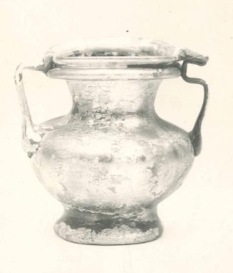 Bulbous Jar with Two Handles, on Base Ring