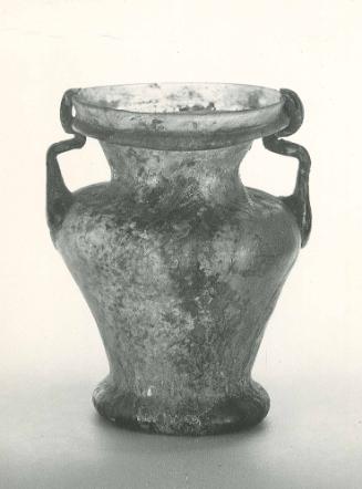 Inverted Conical Jar with Two Handles, on Base Ring