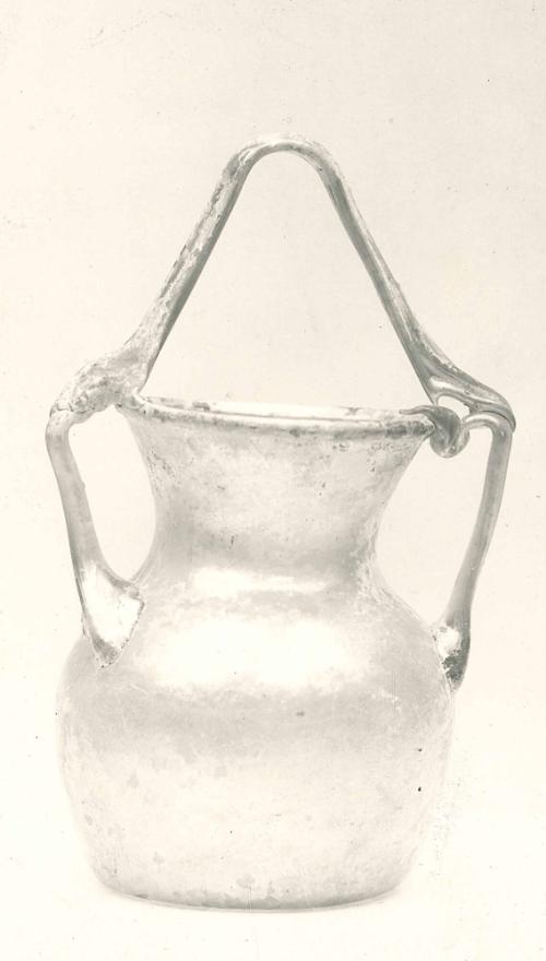 Bulbous Jar with Two Handles and Basket Handle